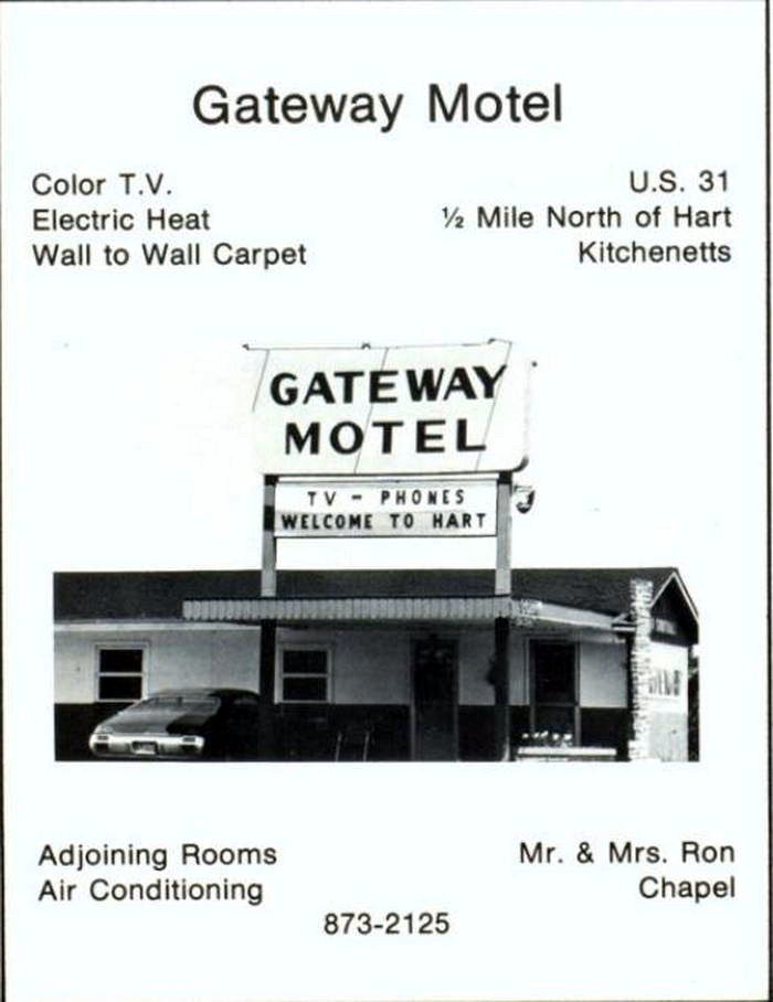 Gateway Motel - 1973 High School Yearbook Ad